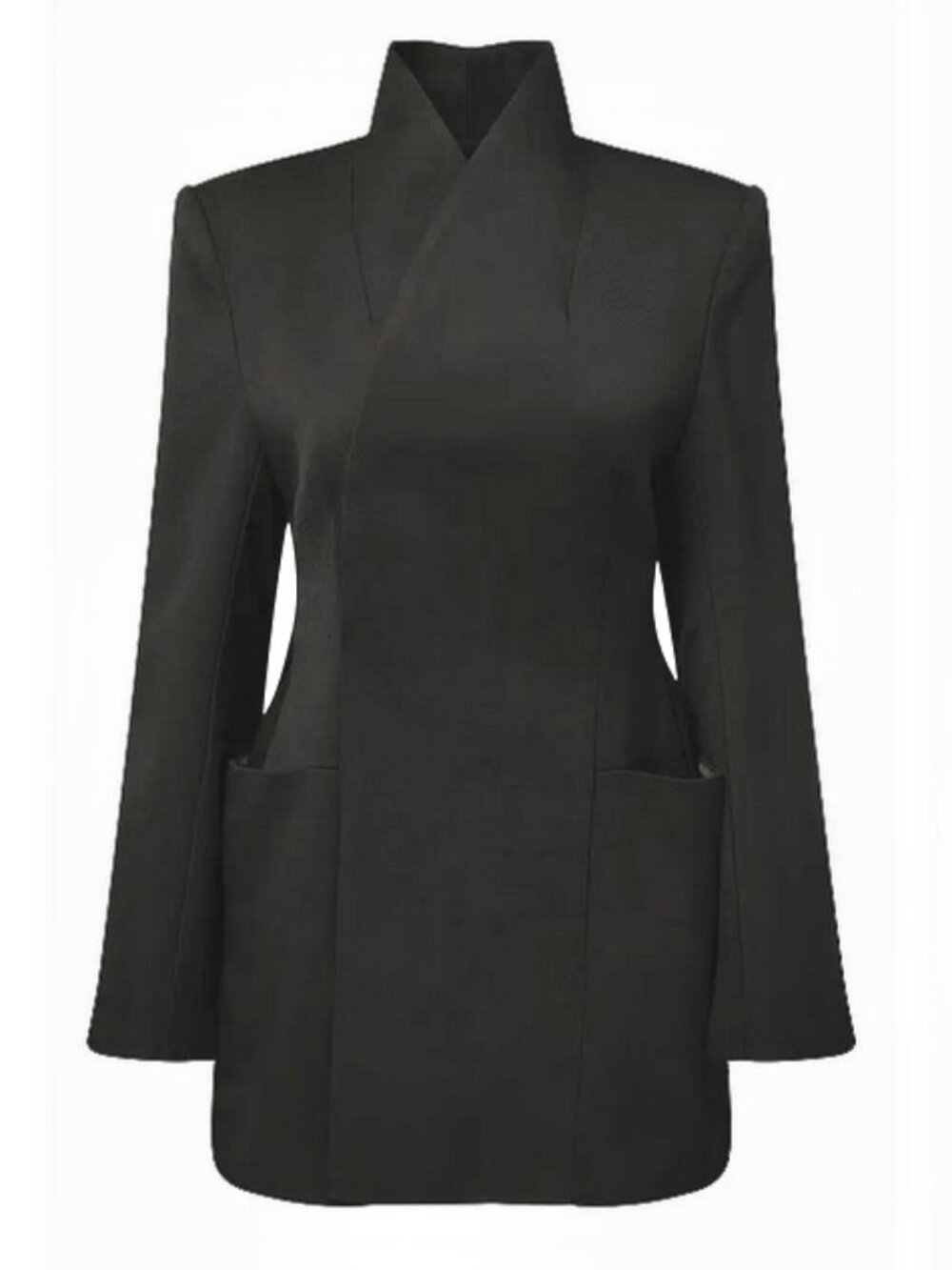 New! WeWoreWhat Hour Glass Blazer Jacket in Black Size 4